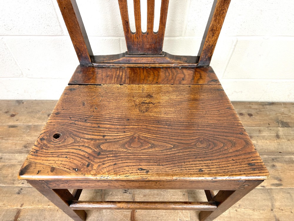 Set of Three Welsh Oak Farmhouse Chairs View VII