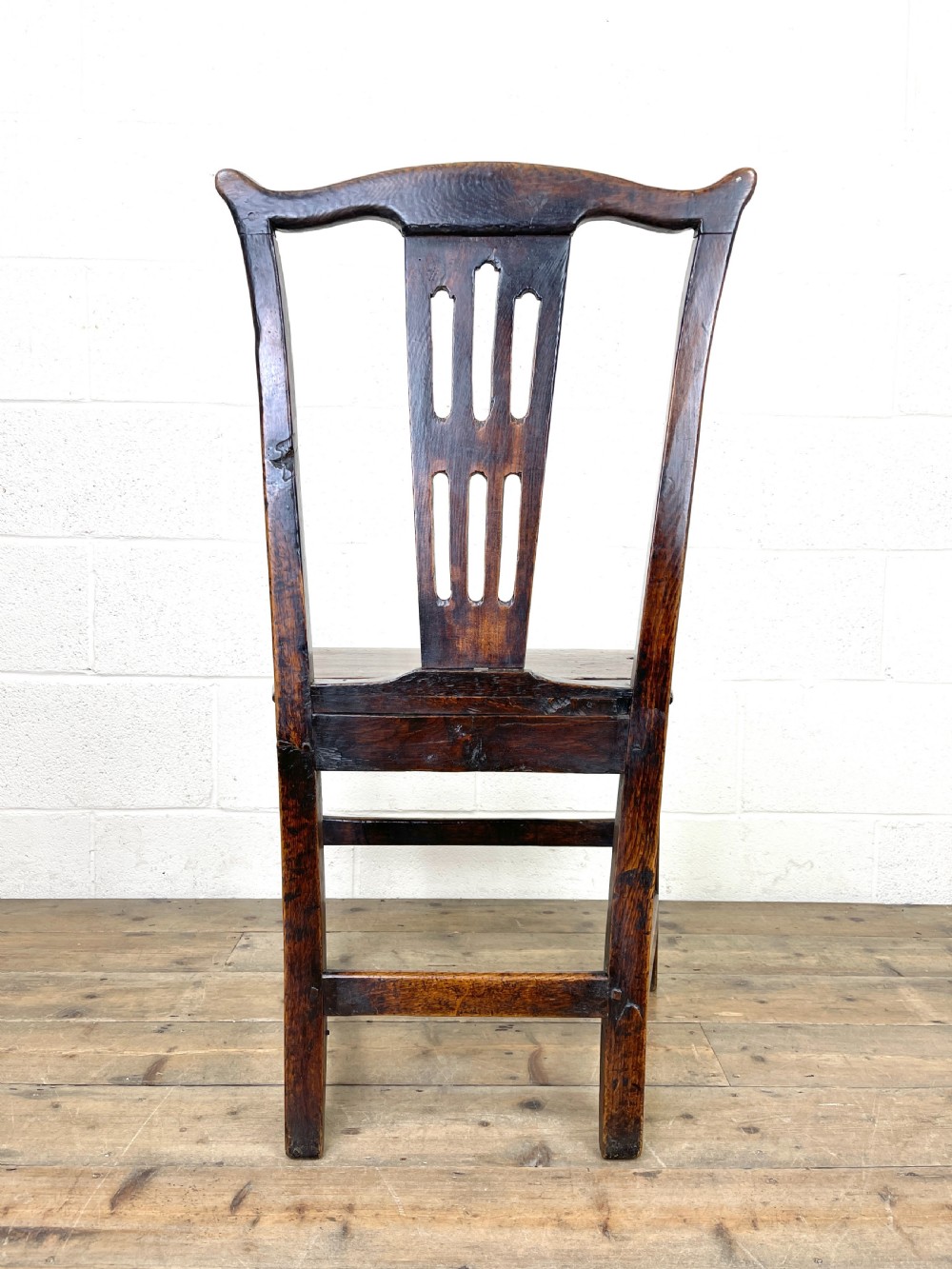 Set of Three Welsh Oak Farmhouse Chairs View X