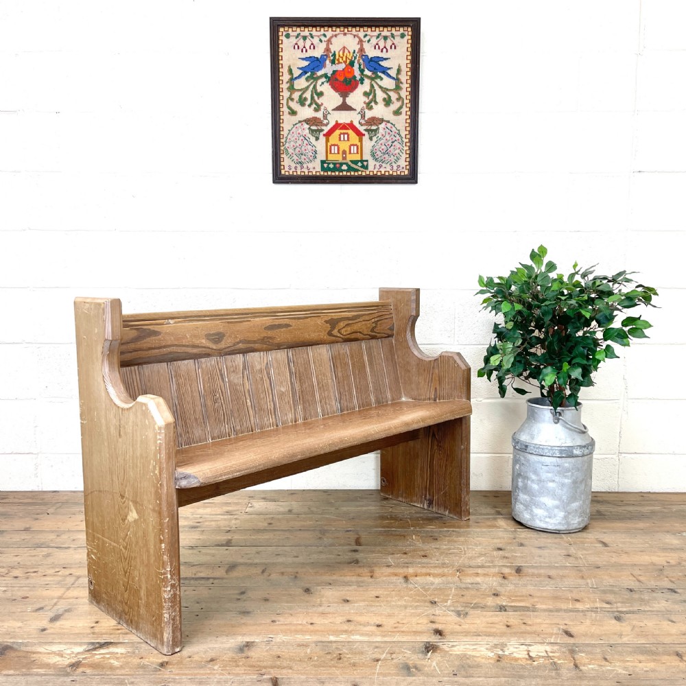 Antique Welsh Pine Pew  View II