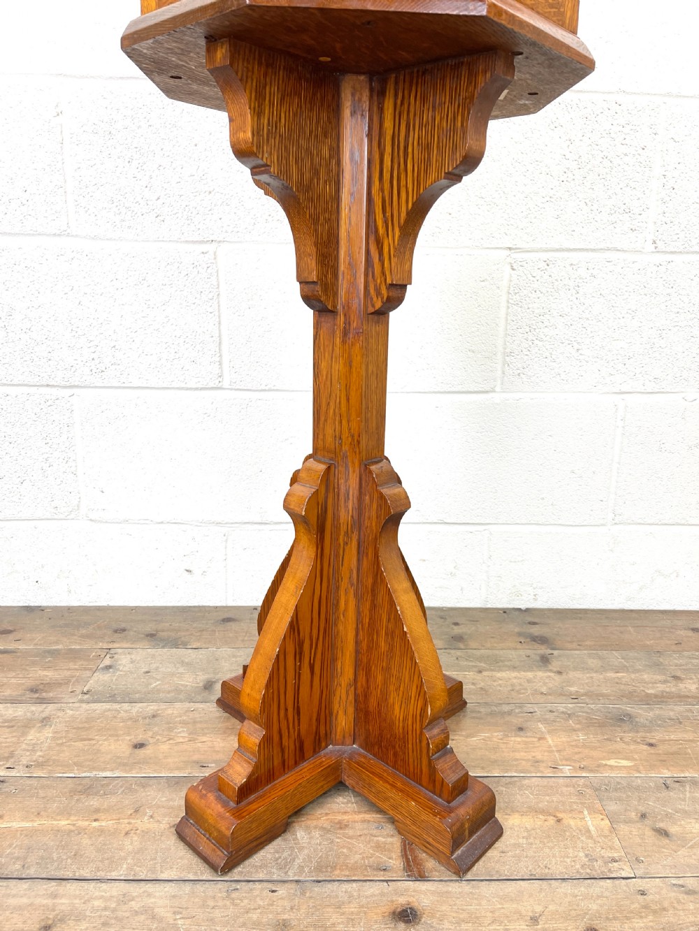 Antique Pine Church Font  View V