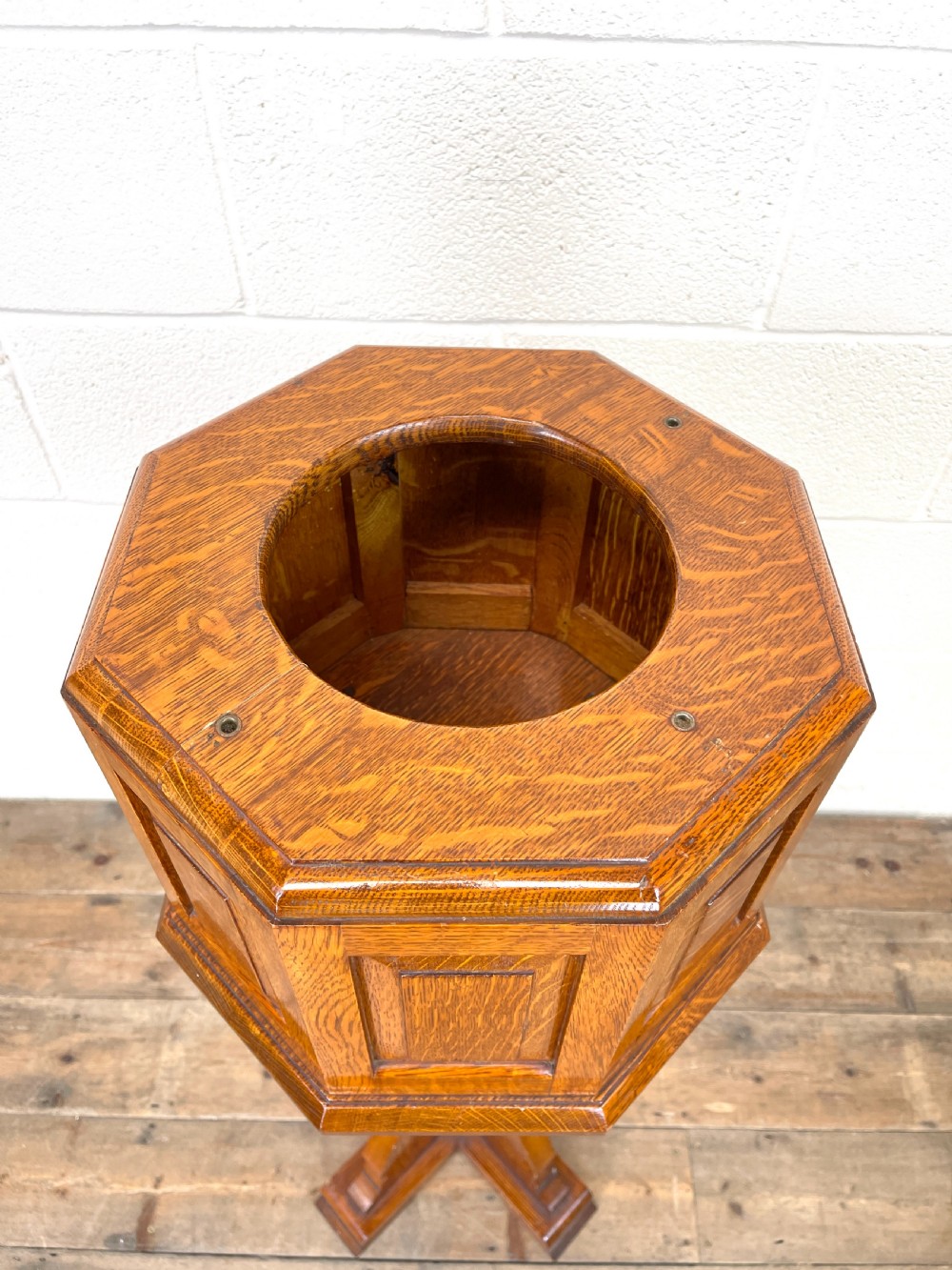 Antique Pine Church Font  View VI