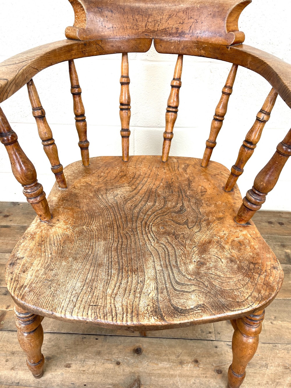 Antique Elm Captain's Armchair  View IV