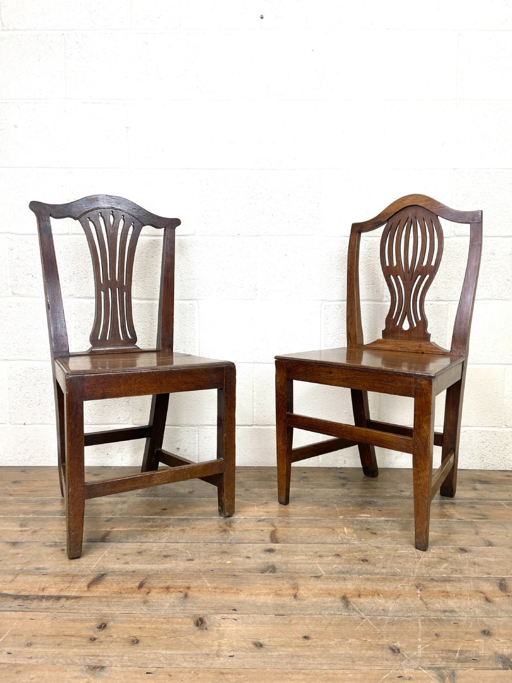 Four Similar Antique Welsh Oak Dining Chair View V