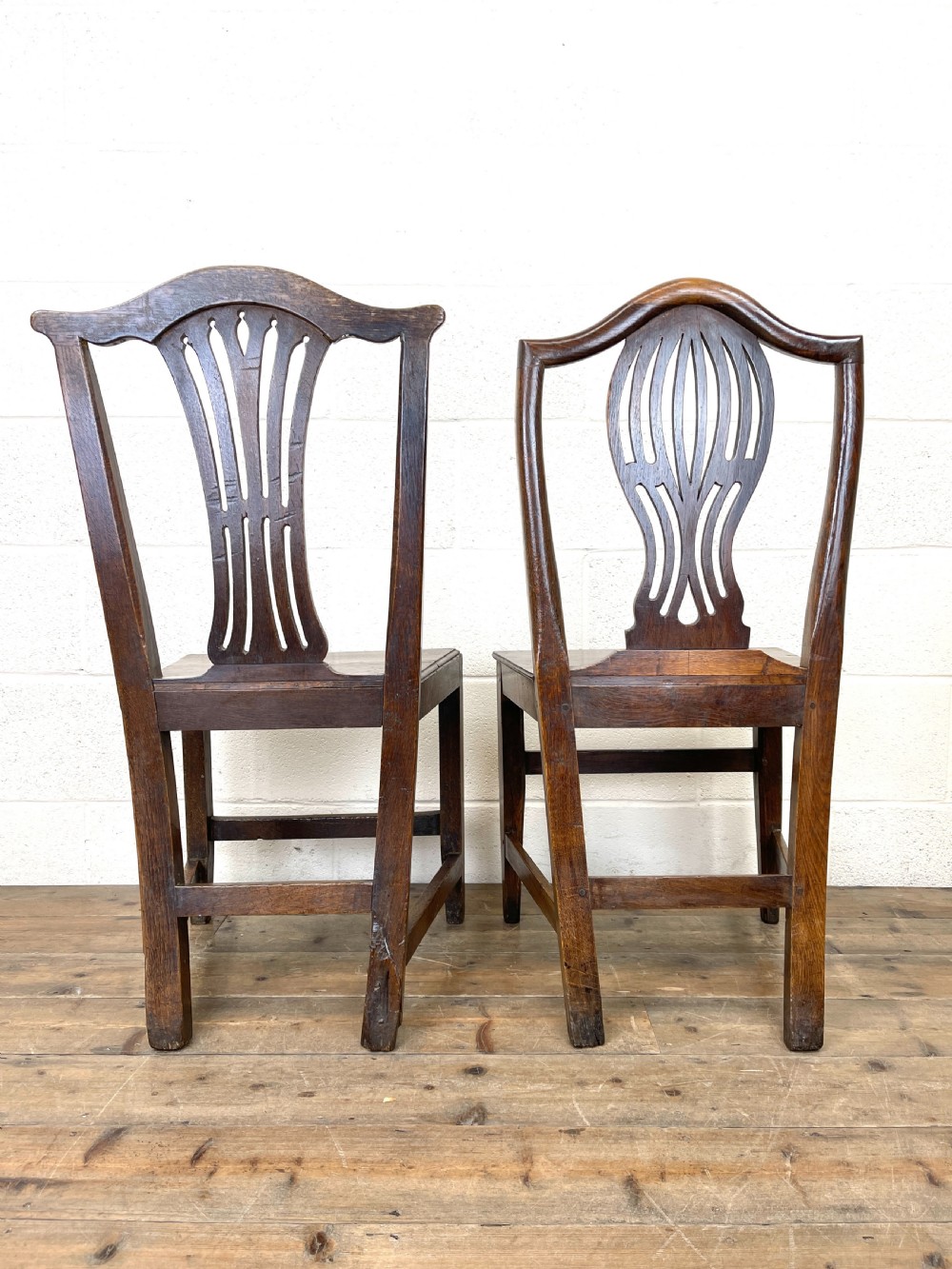 Four Similar Antique Welsh Oak Dining Chair View VI