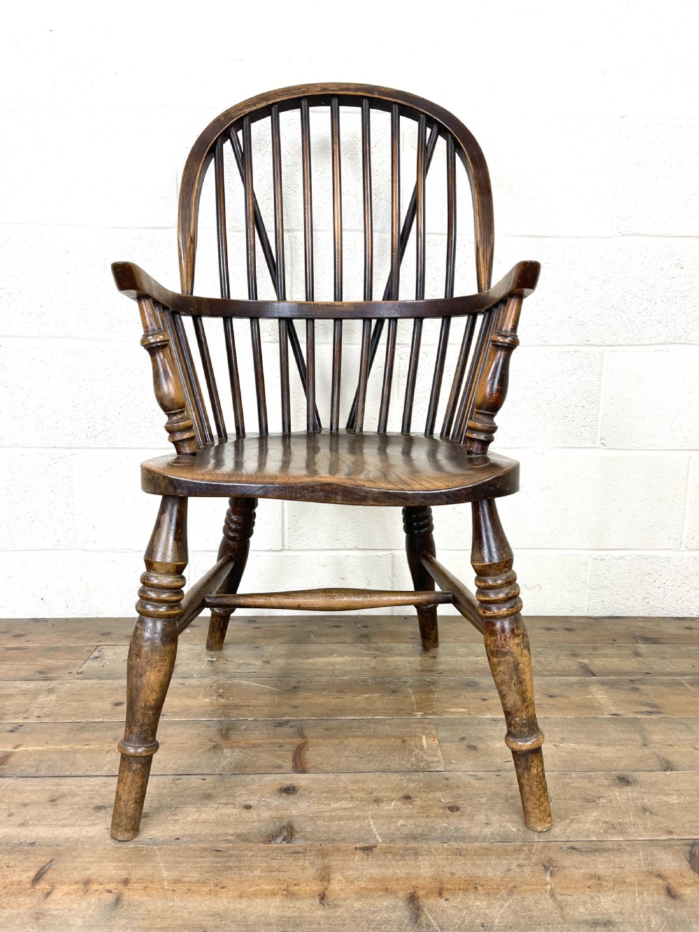 Antique Ash and Elm Windsor Armchair View III
