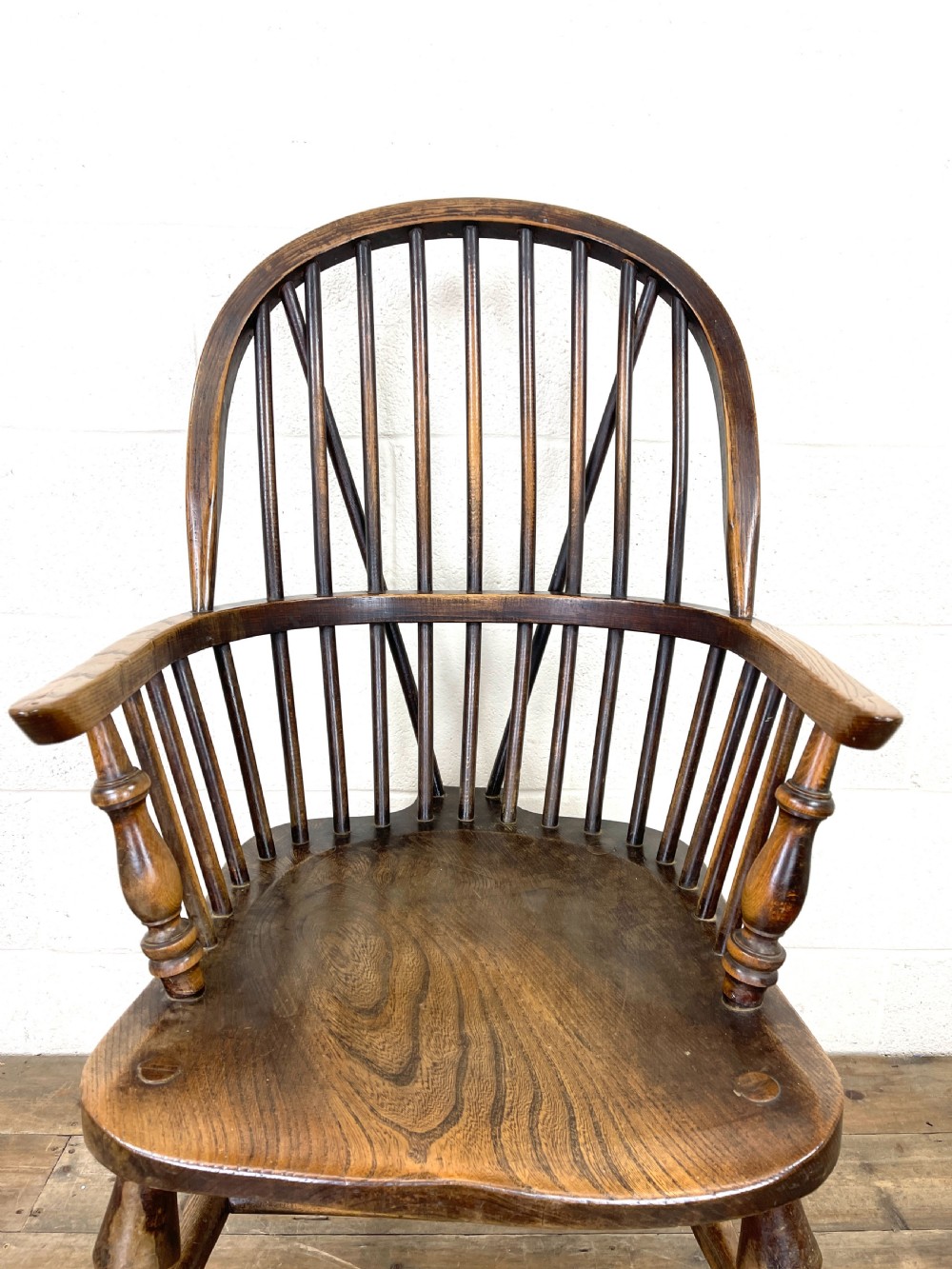 Antique Ash and Elm Windsor Armchair View V