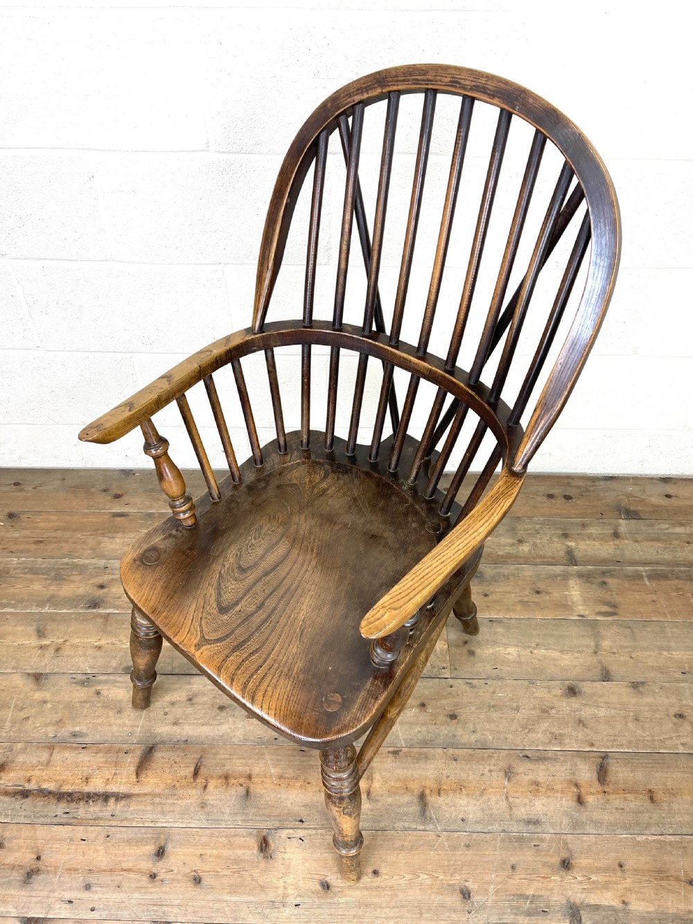Antique Ash and Elm Windsor Armchair View IX