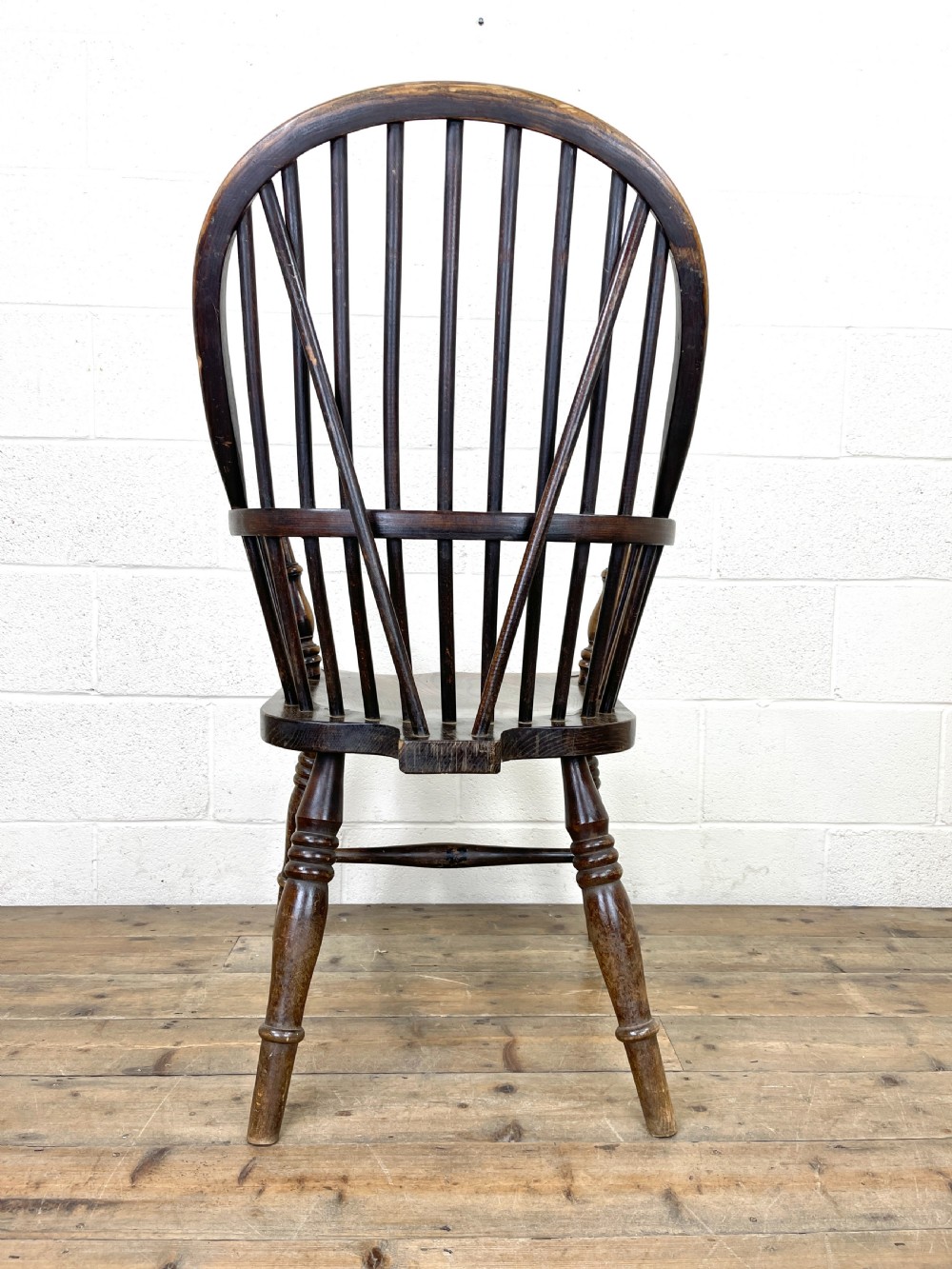 Antique Ash and Elm Windsor Armchair View X