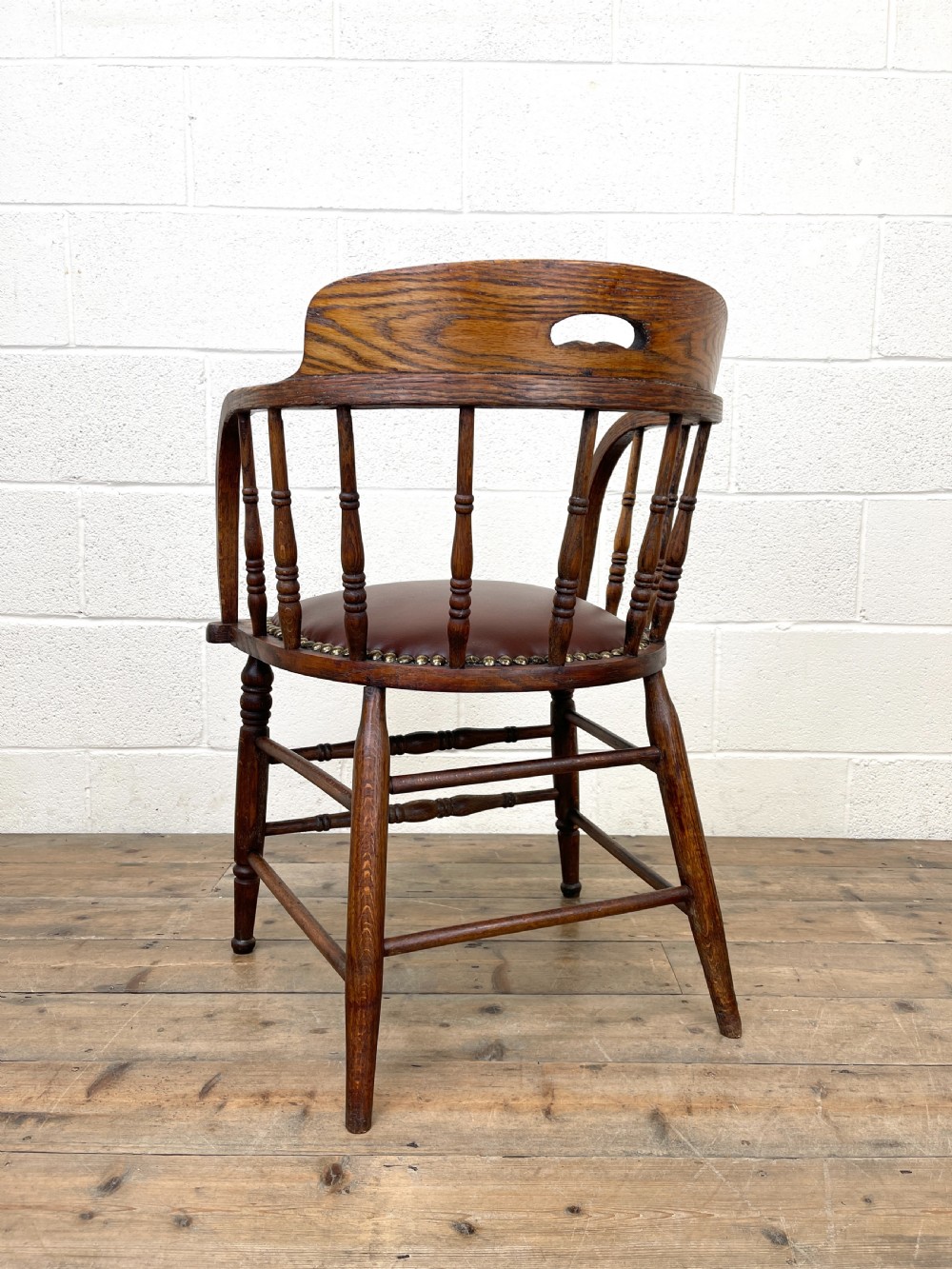 Antique Armchair with Leather Seat View X