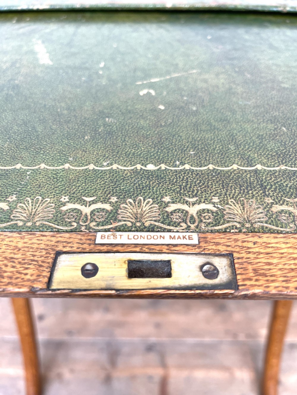 Late 19th Century Antique Oak Folding Campaign Desk View IV