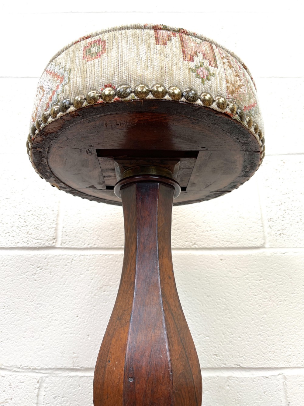 ANTIQUE VICTORIAN MAHOGANY PIANO STOOL View VIII