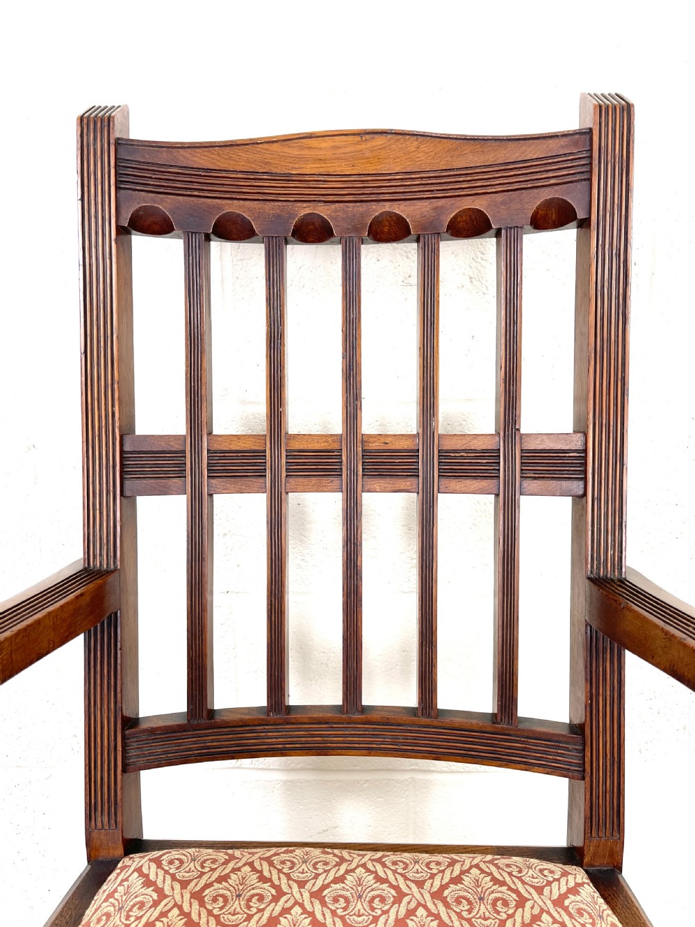 Set of Seven Antique Dining Chairs  View V