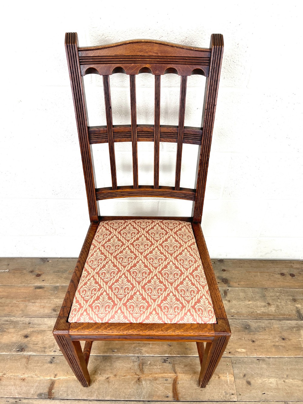 Set of Seven Antique Dining Chairs  View X