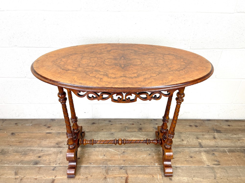 Antique Victorian Walnut Console Table View II