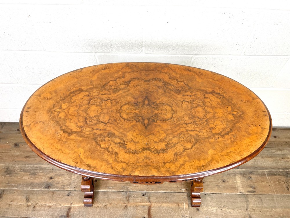 Antique Victorian Walnut Console Table View IV