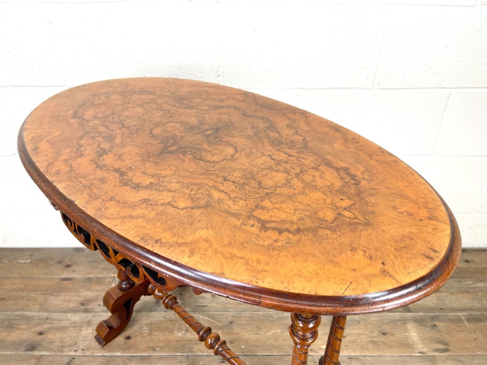 Antique Victorian Walnut Console Table View VII