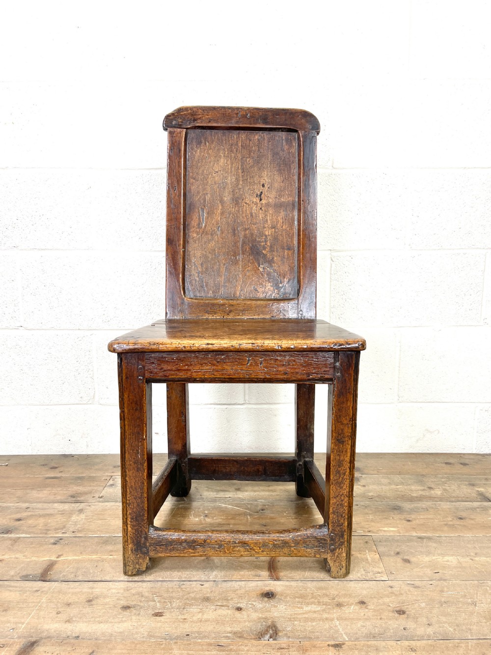 Simple 18th Century Antique Oak Side Chair  View III