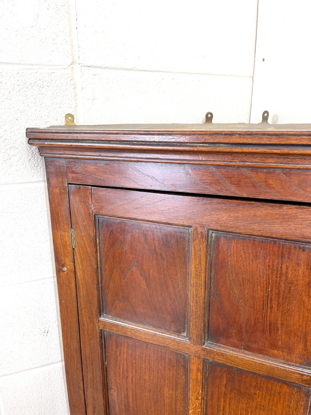Antique Oak Hanging Corner Cupboard View III