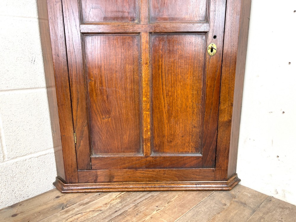 Antique Oak Hanging Corner Cupboard View IV