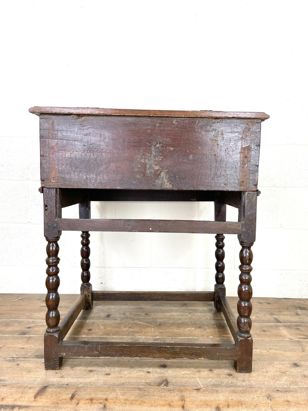 Antique Carved Oak Bible Box on Stand View XIII