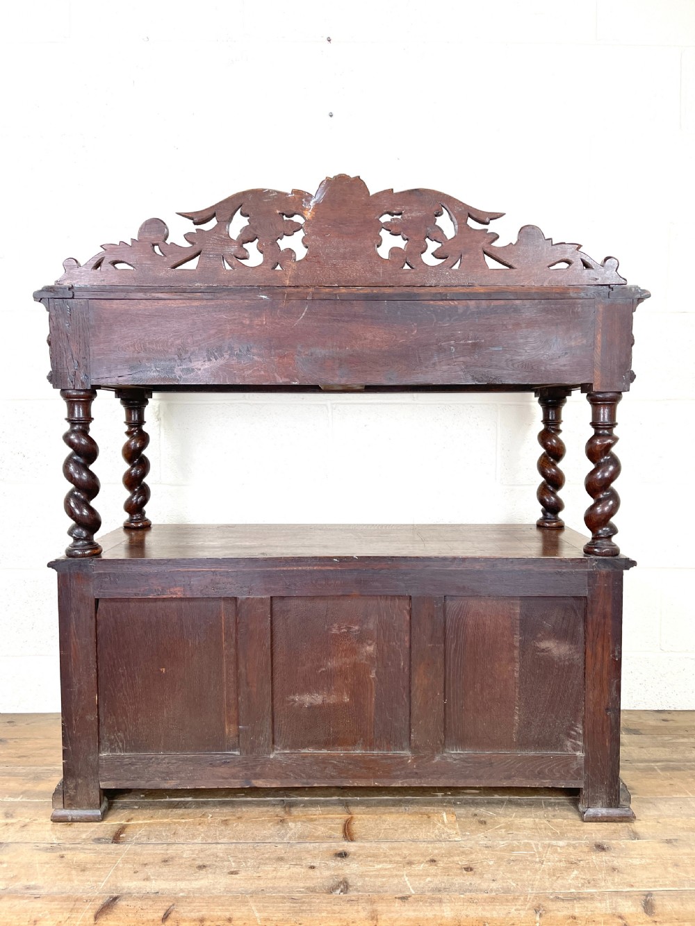 Victorian Carved Oak Drinks Cabinet  View XI