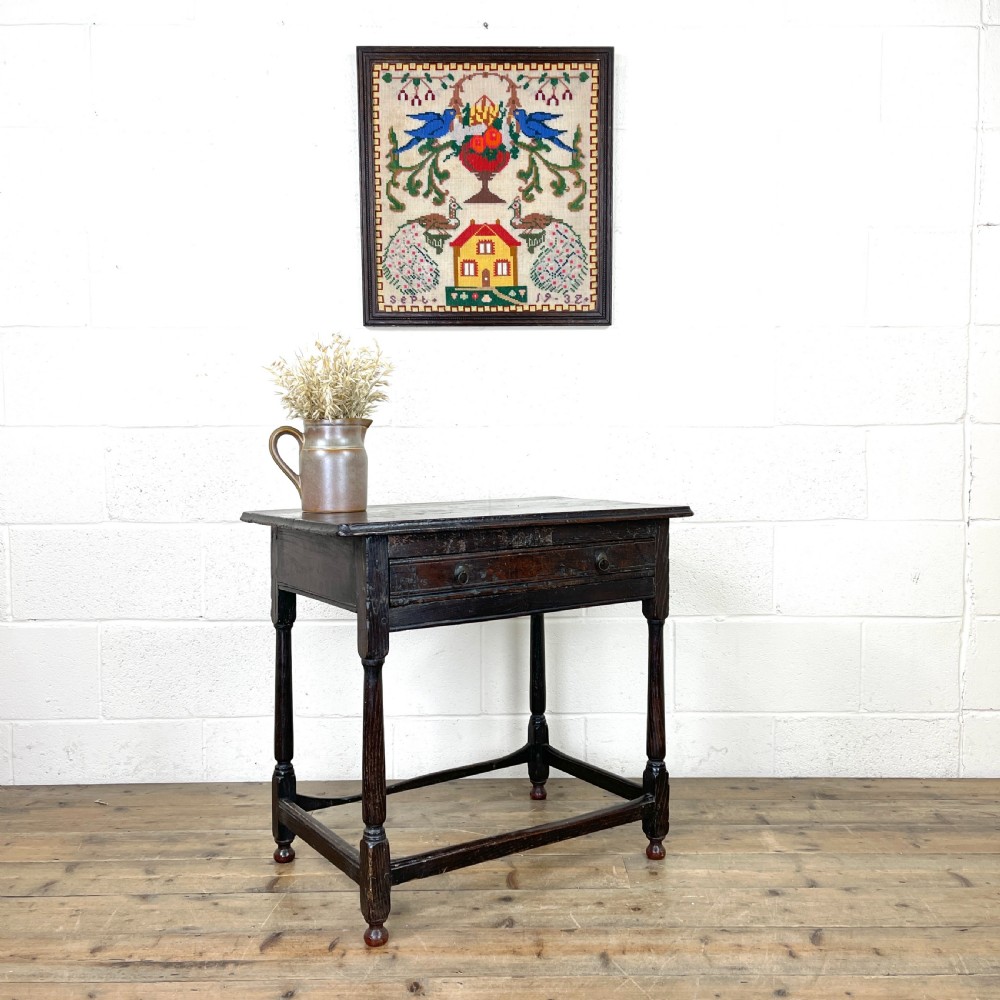 Antique Oak Side Table View II