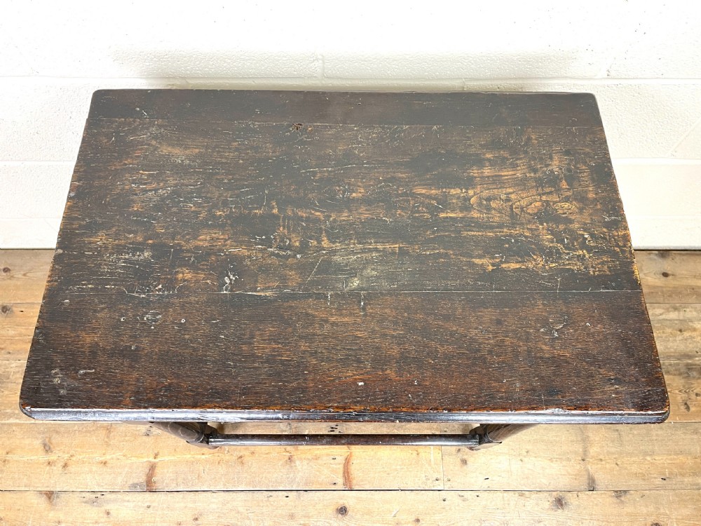 Antique Oak Side Table View IV