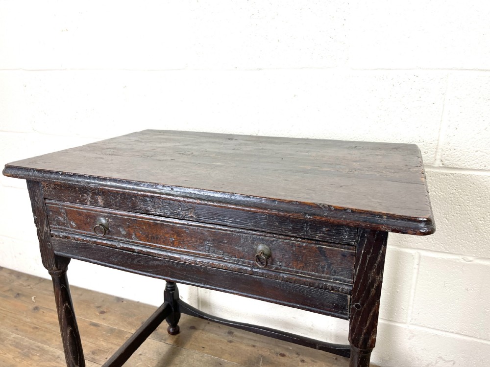 Antique Oak Side Table View V