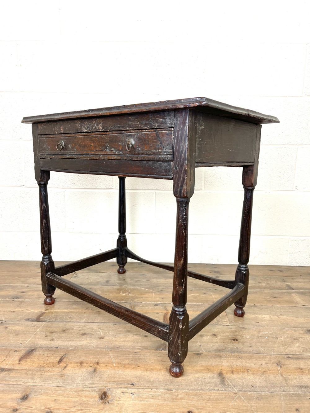 Antique Oak Side Table View VIII