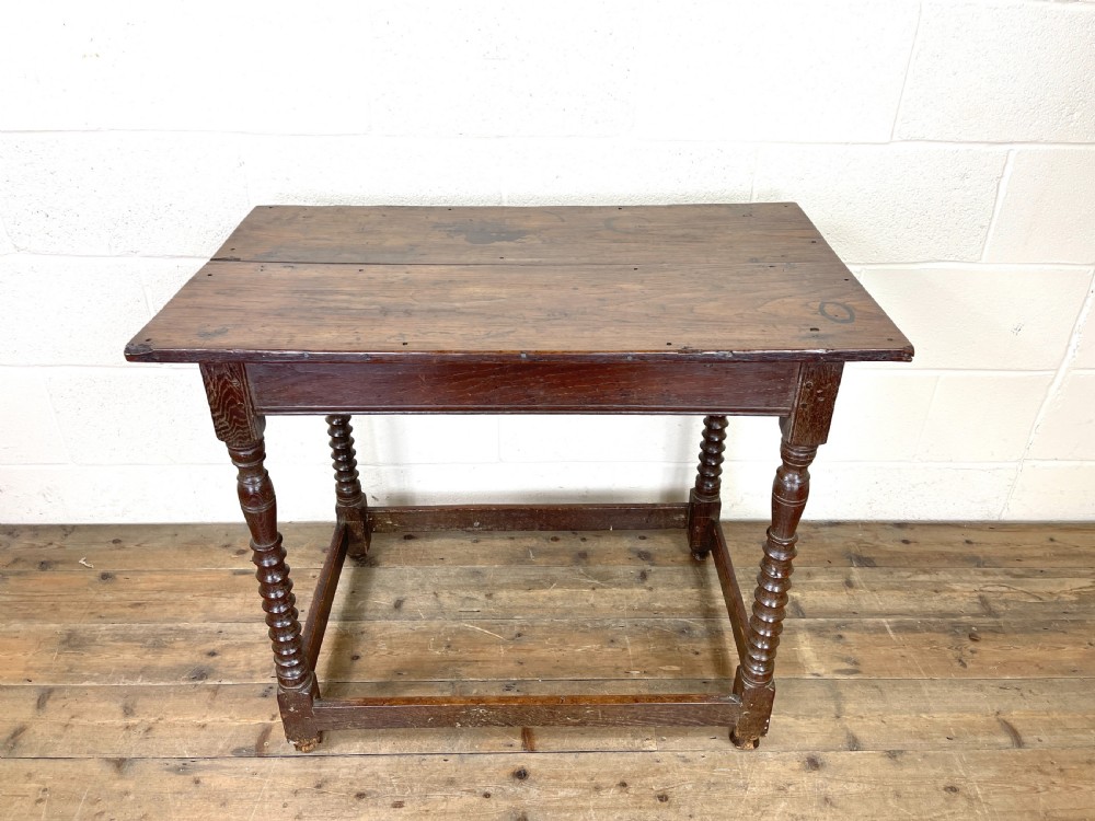 19th Century Antique Oak Side Table  View IV