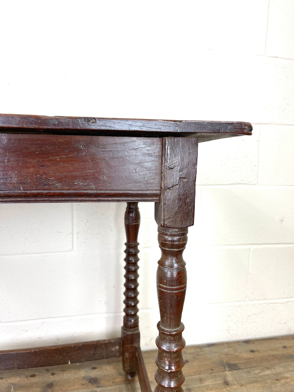 19th Century Antique Oak Side Table  View VI