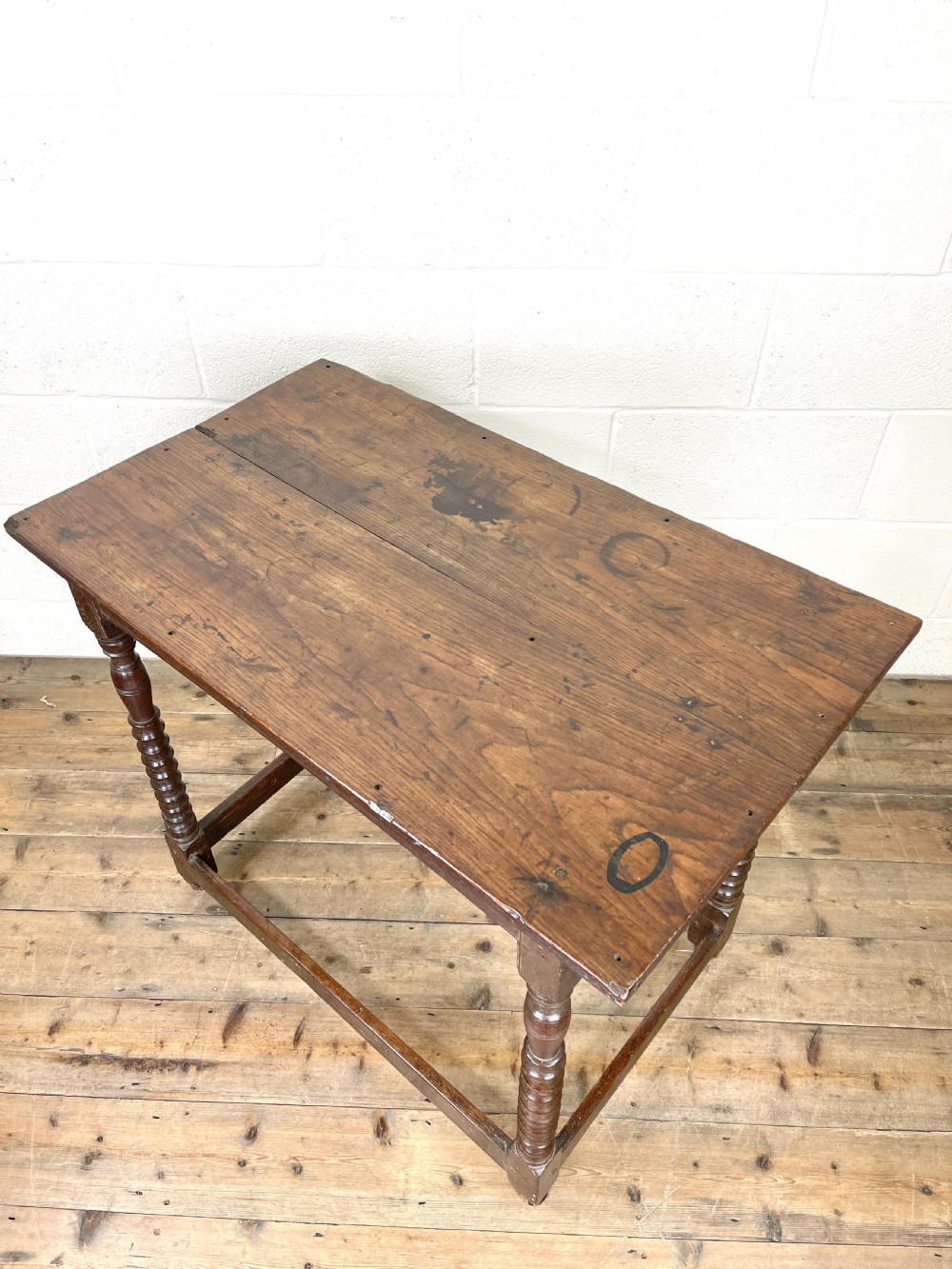 19th Century Antique Oak Side Table  View IX