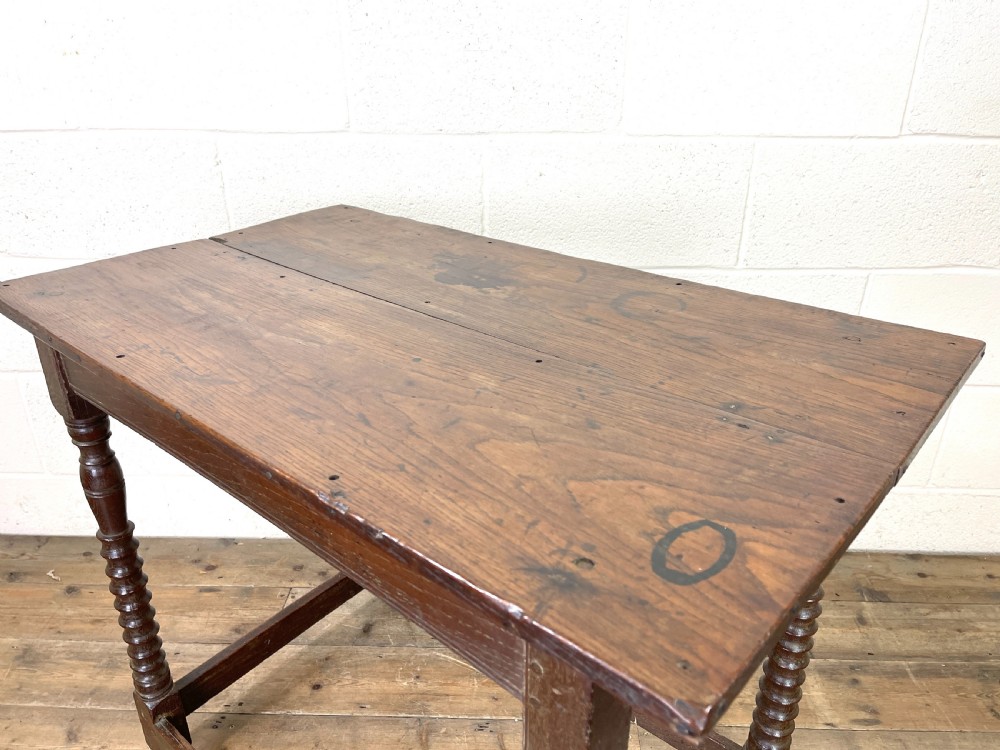 19th Century Antique Oak Side Table  View X