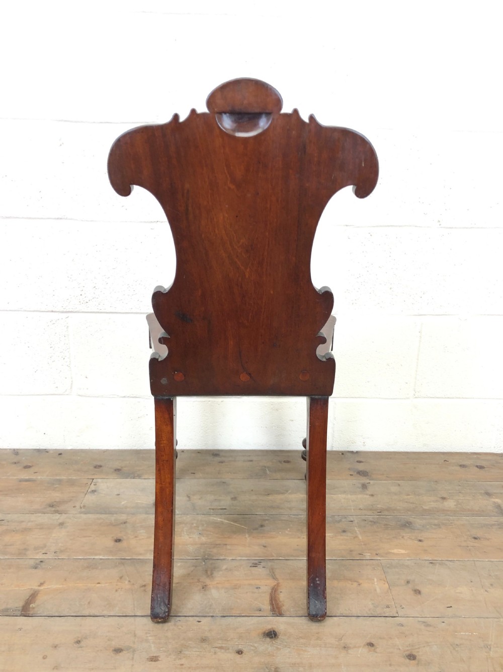 ANTIQUE VICTORIAN MAHOGANY HALL CHAIR View VII