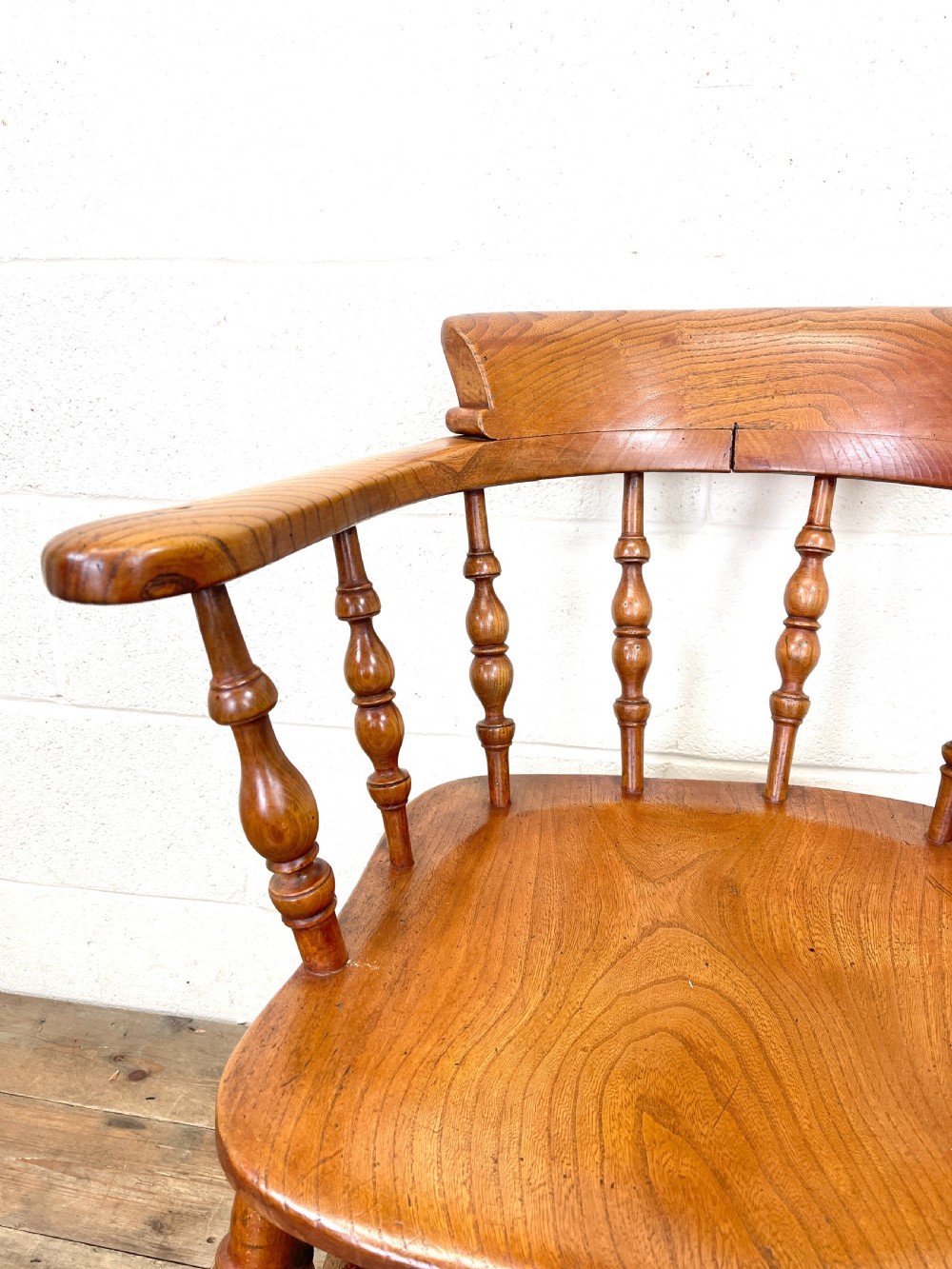 Antique Elm Captain's Chair View IV