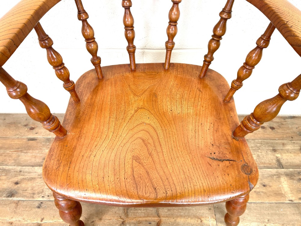 Antique Elm Captain's Chair View V