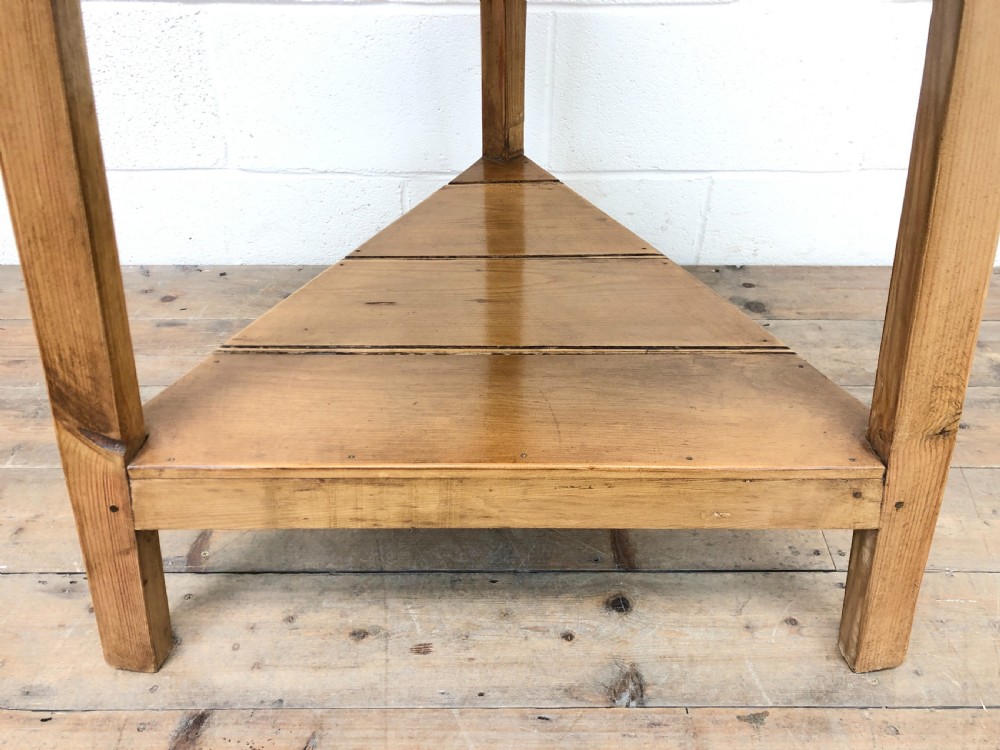 Antique Pine Cricket Table View III