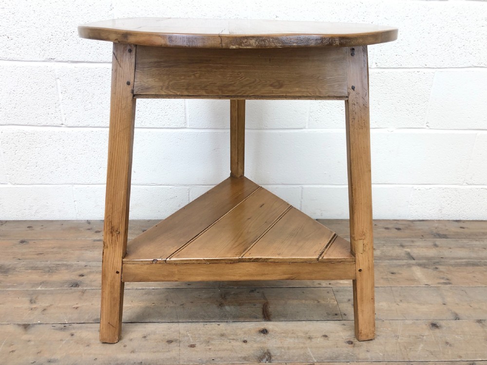 Antique Pine Cricket Table View IV