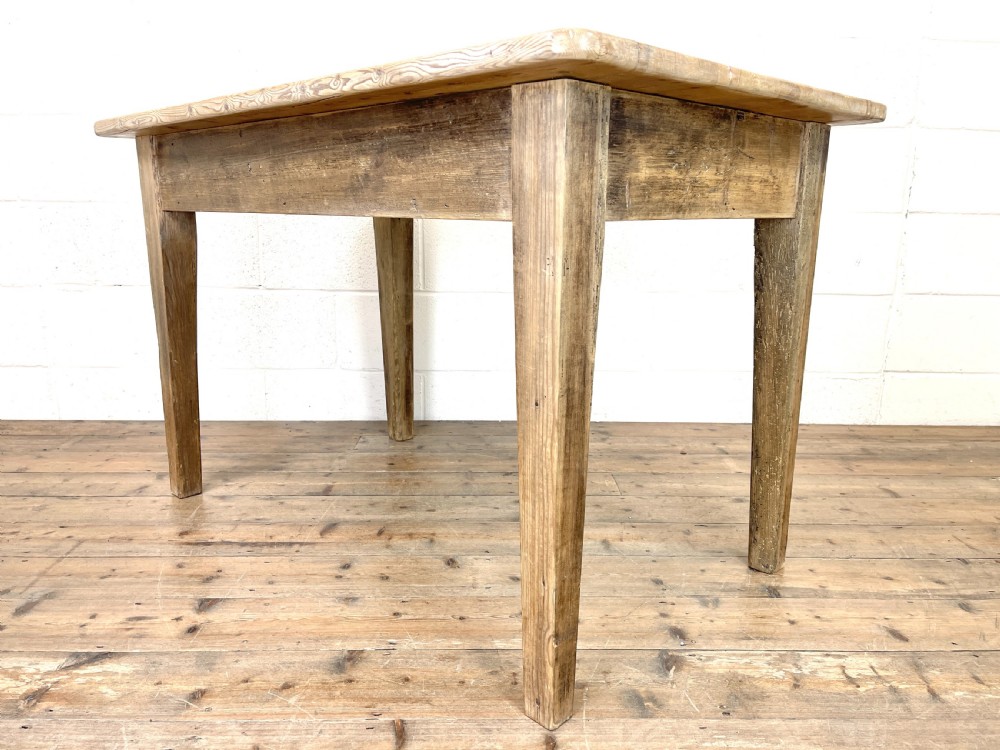 Antique Pine Farmhouse Kitchen Table View VI