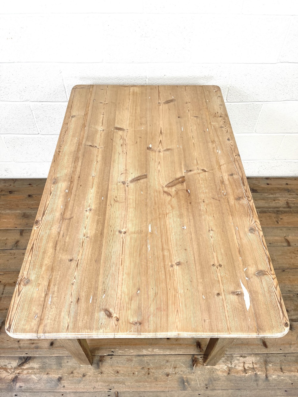 Antique Pine Farmhouse Kitchen Table View VIII