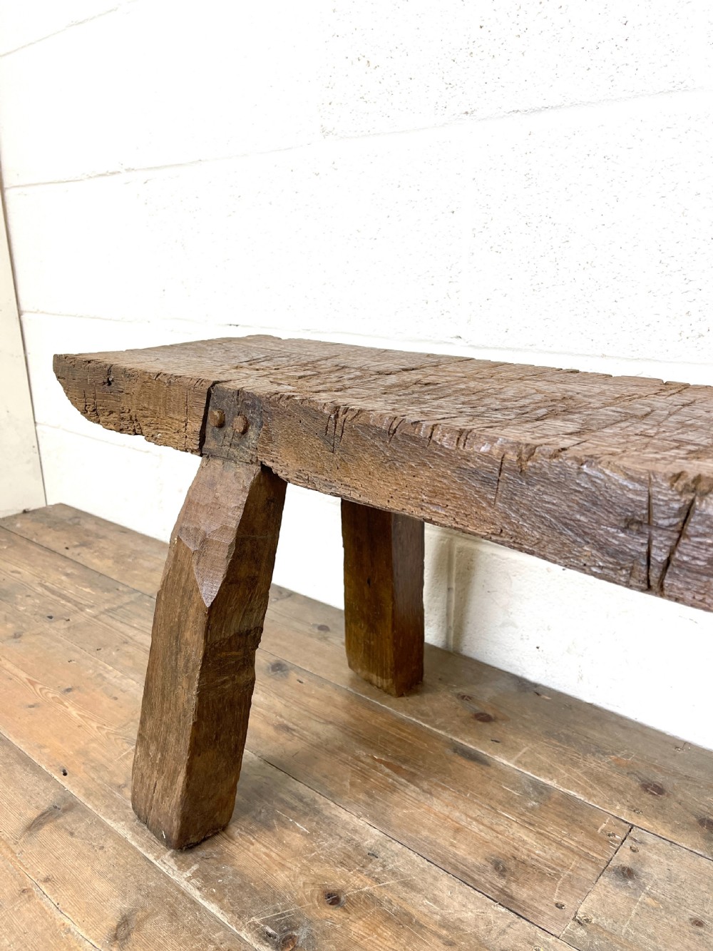 Rustic Wooden Antique Bench View IX