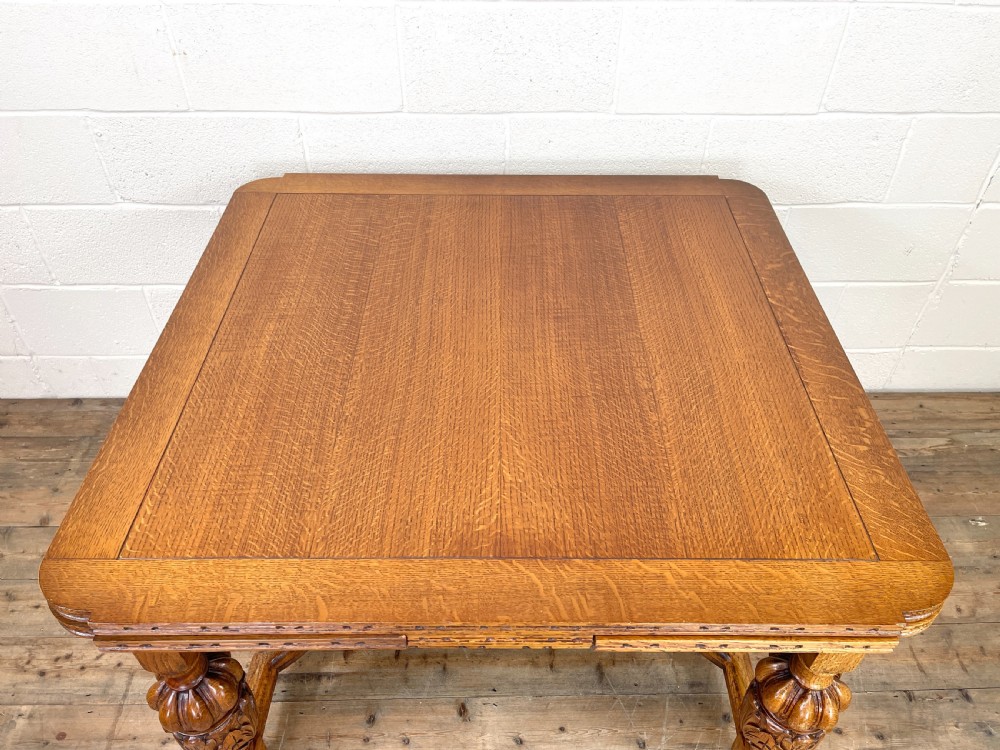 20th Century Oak Draw Leaf Kitchen Table View II