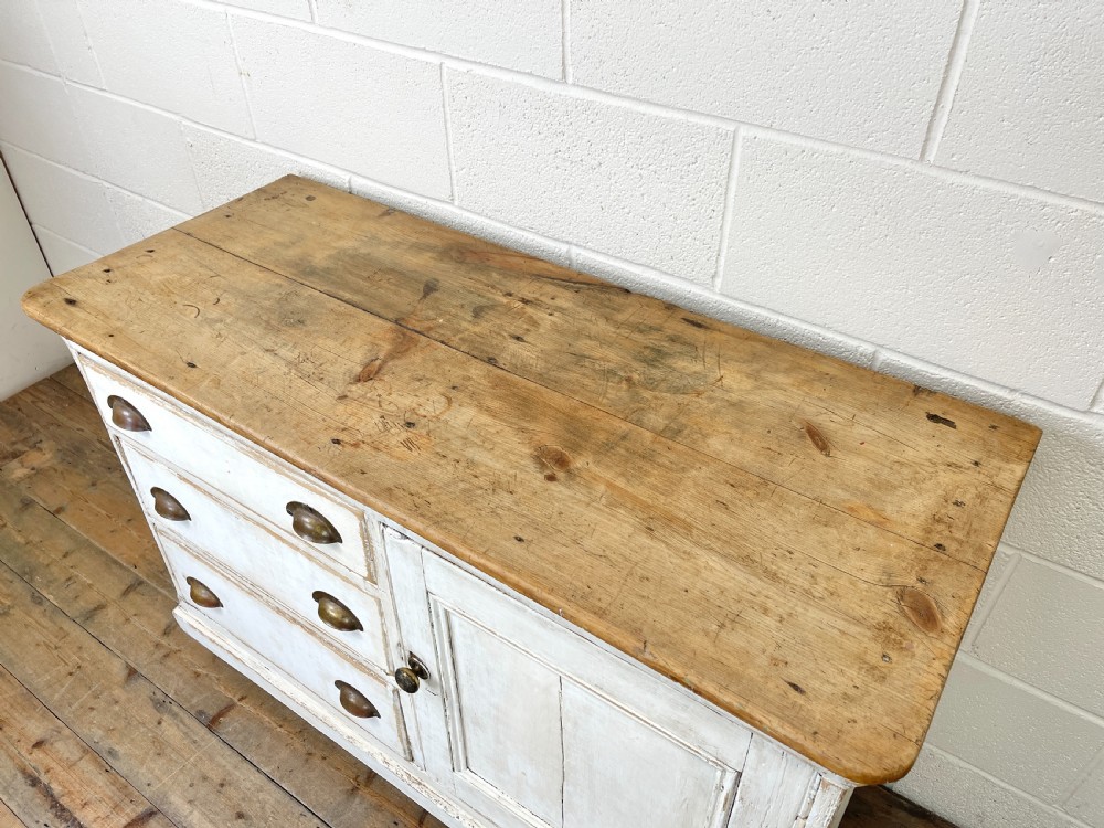 Distressed Rustic Antique Pine Cupboard View VI