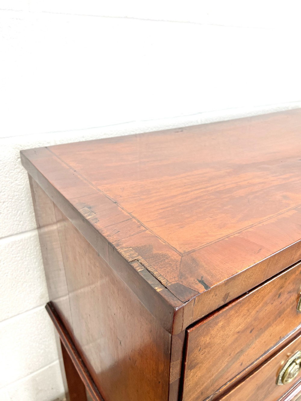 Antique Queen Anne Style Mahogany Rectangular Console Table View V