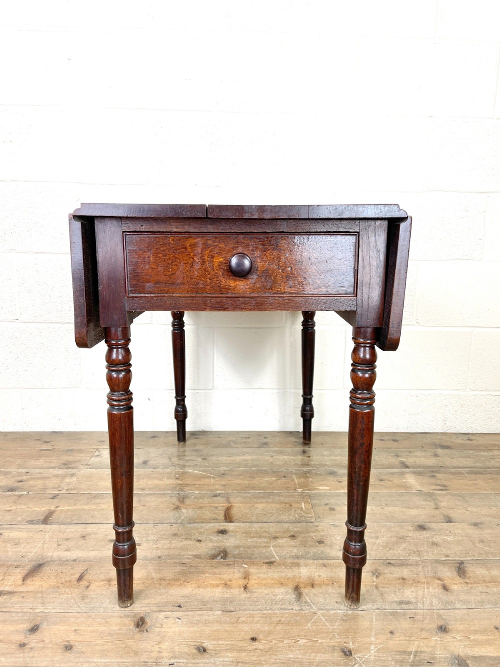 Antique Welsh Oak Drop Leaf Pembroke Table  View V