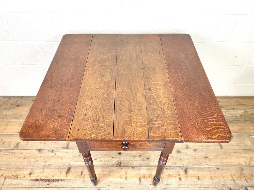 Antique Welsh Oak Drop Leaf Pembroke Table  View VIII