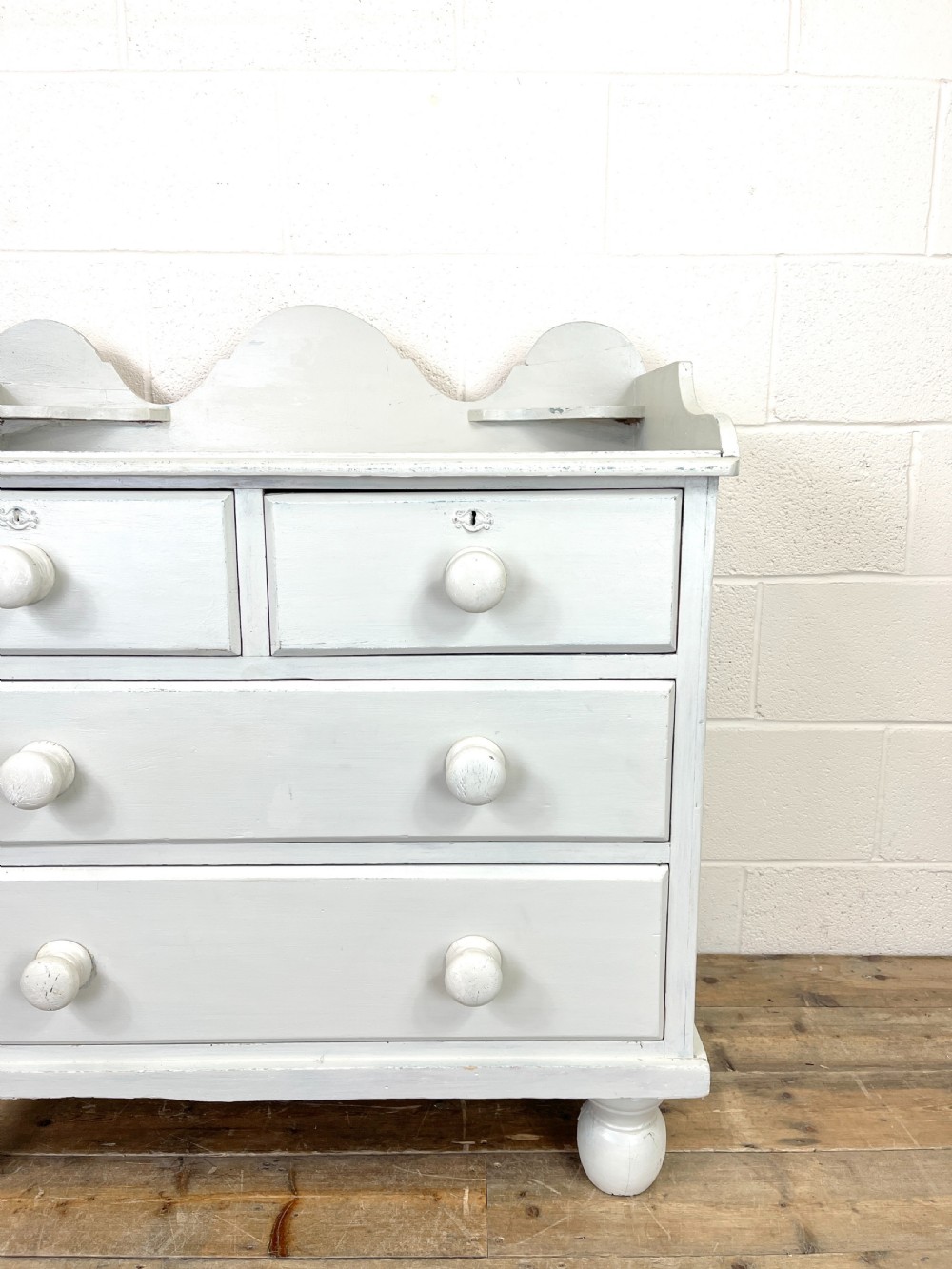 PAINTED VICTORIAN PINE CHEST OF DRAWERS View IV