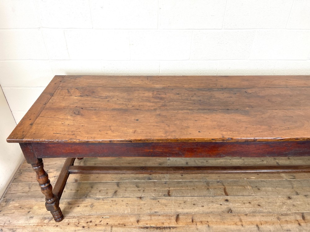Large Antique Fruitwood Farmhouse Table View VI