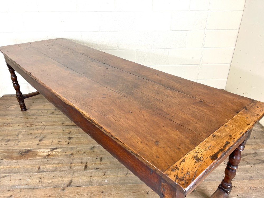 Large Antique Fruitwood Farmhouse Table View VIII