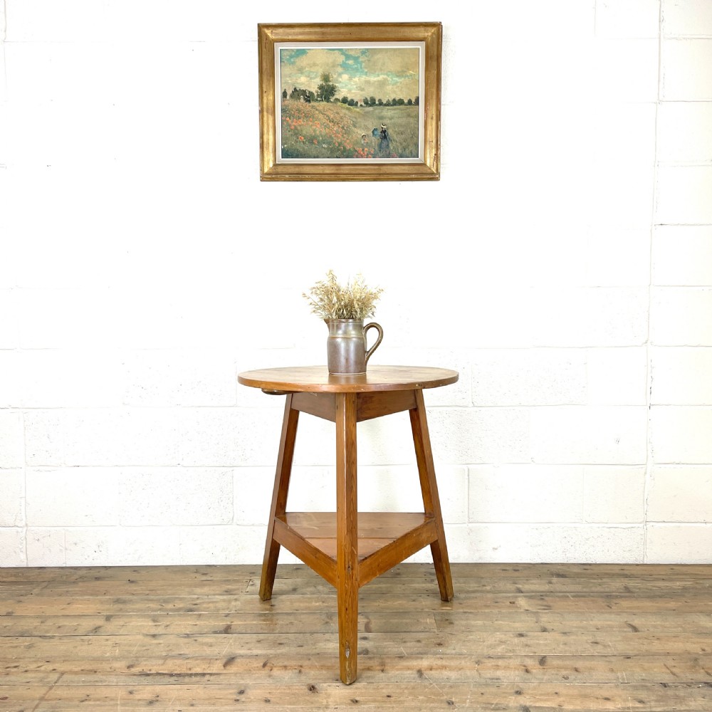 Antique Pine Cricket Table